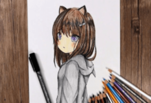 Anime:-R4evuuxqn4= Cat Drawing